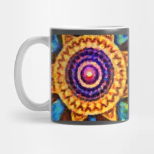 Colourful Mandala design Impressionist painting Mug